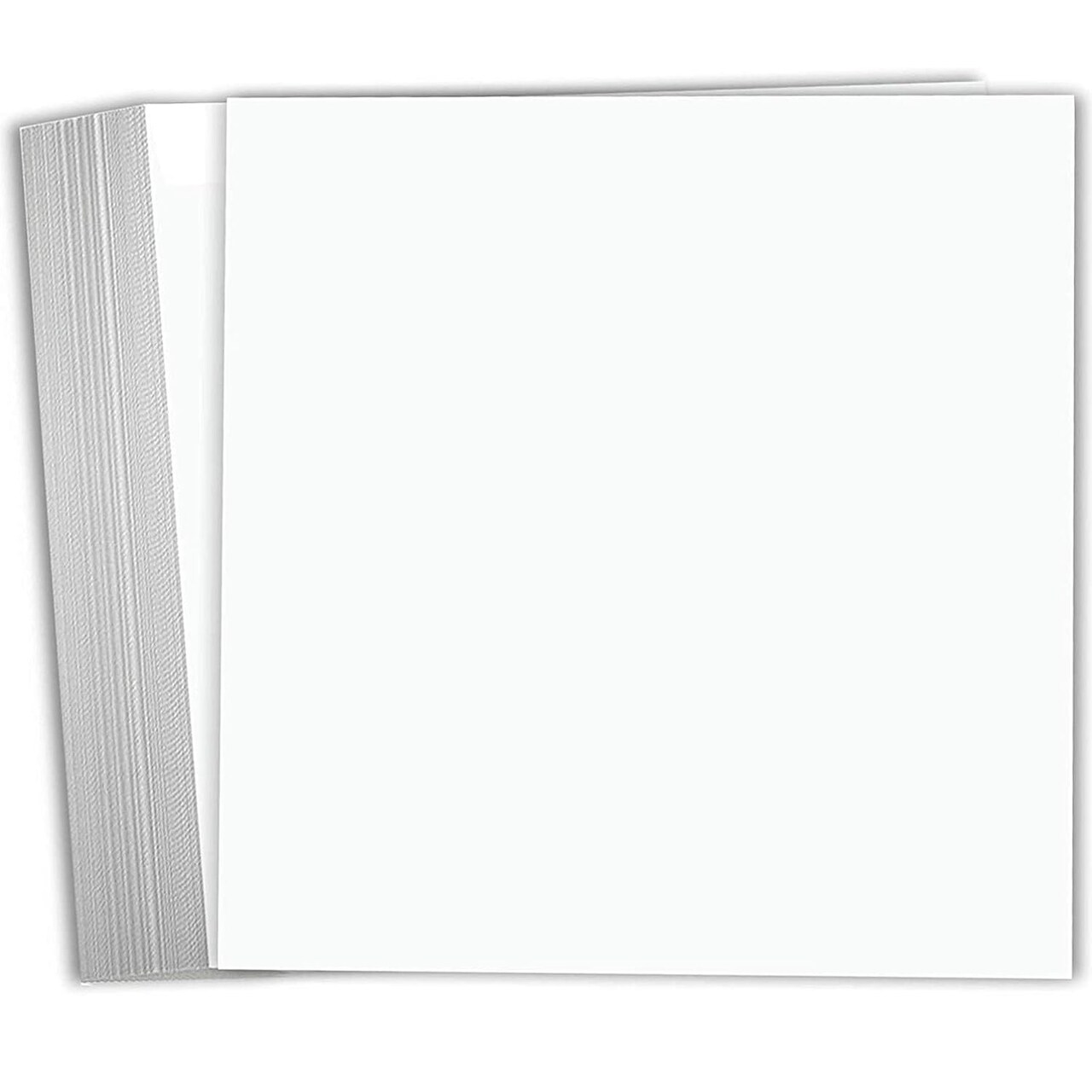 White Cardstock Scrapbook Paper 12x12 65lb Card Stock – 25 Pack